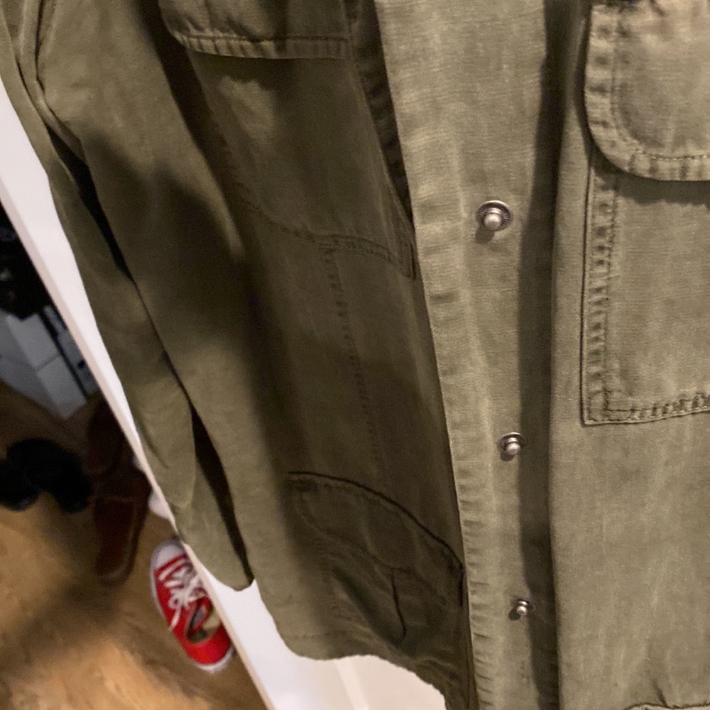 Dark Green Lightweight Jacket Large Excellent Con… - image 4